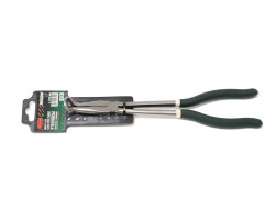 Щипцы с закругленными губками и удлиненными рукоятками 75° CR-V 11"-275мм (захват 13мм), на пластиковом держателе ROCKFORCE RF-5047P4