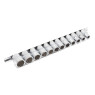 Набор головок 12 предметов 1/2" 12гр.(10-19,22,24мм), на планке Forsage F-4121-9