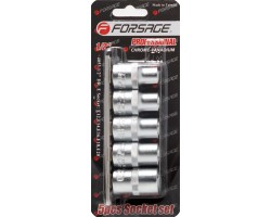 Набор головок Е-профиль 5 предметов 1/2" (E12,E14,E16,E18,E20), на планке Forsage F-4053-foto2
