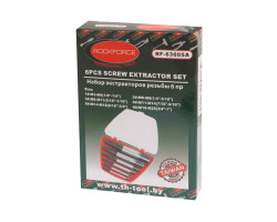 Набор экстракторов резьбы,6 предметов(М3-М25; Ø:3-6мм, 6-8мм, 8-11мм, 11-14мм, 14-18мм, 18-22мм; "мелкий шаг"), в пластиковом футляре ROCKFORCE RF-63005A-foto3