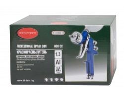 Краскораспылитель "Profi"с верхним пластиковым бачком (600мл, 1.3мм, 2.5bar, 142-198л/мин, присоед. резьба 1/4"+штуцер) ROCKFORCE RF-410M-13-foto2
