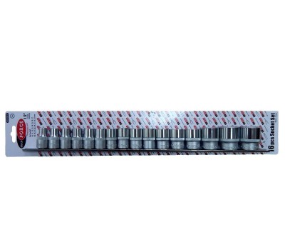 Набор головок 16 предметов 1/2" 6гр.(10-19,21,22,24,27,30,32мм), на планке ROCKFORCE RF-4161-5