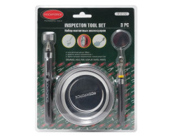 Набор аксессуаров магнитных, 3 предмета(лоток-диам.108мм, зеркало смотровое телескопическое:диам.30мм L170-490мм; магнит телескопический; L:160-850мм), в бл ROCKFORCE RF-617A3-foto2