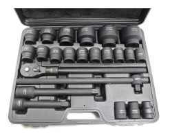 Набор инструментов ударных 3/4", 6гр., 23 предмета (17,19,21,22,24,27,30,32-36,38,41,46,50,55,60,65мм), кейсе Forsage F-6231MPB-foto3