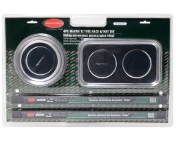 Набор аксессуаров магнитных (планка - 460х23х12.5мм х 2шт, лоток - 136х237мм, лоток - диам.148мм, магнит телескопический ) 5 предметов, в блистере ROCKFORCE RF-8800A4-foto2