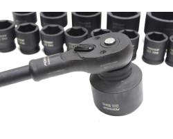 Набор инструментов ударных 3/4", 6гр., 23 предмета (17,19,21,22,24,27,30,32-36,38,41,46,50,55,60,65мм), кейсе Forsage F-6231MPB-foto6