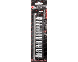 Набор головок 11 предметов 1/4" 6 гр.(4,5,5.5,6-13мм) на планке Forsage F-2111-5-foto2