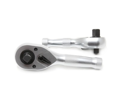 Трещотка реверсивная короткая двухсторонняя с накаткой 3/8"-1/2" (72зуб., L-130мм) ROCKFORCE RF-803344