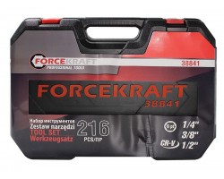 Набір інструментів 216 предметів 1/4''3/8''1/2''(6гр.)(4-32мм) FORCEKRAFT FK-38841-foto3