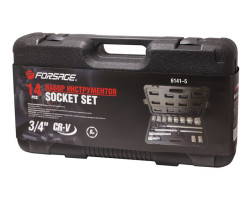 Набор инструментов 14 предметов 3/4" (6гр.) (22,24,27,30,32,36,38,41,46,50мм) Forsage F-6141-5-foto2