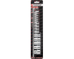 Набор головок Е-профиль 15 предметов 1/4"&3/8"&1/2" (1/4"Е4-Е8,3/8"Е10-Е14,1/2"Е16-Е24) на планке Forsage F-4158-foto2