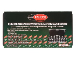 Набор бит с битодержателем 31 предмет 1/4"-25ммL ROCKFORCE RF-23113-foto2