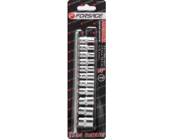 Набор головок 11 предметов 1/4" (12гр.)(4-13мм) на планке Forsage F-2111-9-foto2