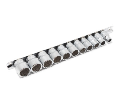 Набор головок 11 предметов 3/8" (12гр.)(8,10-19мм) на планке Forsage F-3111-9