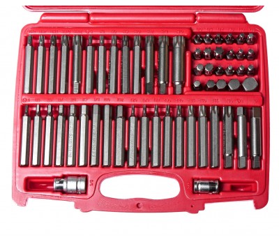 Набор бит TORX, HEX, SPLINE, RIBE, SQ 58ед.