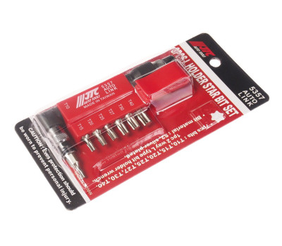 Набор бит 1/4"; TORX T10-T40 с Г-образным переходником 8ед.