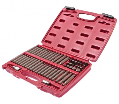 Набор бит TORX, HEX, SPLINE, RIBE, SQ 58ед.