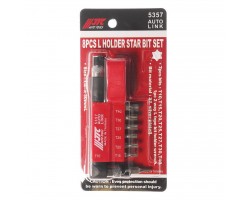 Набор бит 1/4"; TORX T10-T40 с Г-образным переходником 8ед.