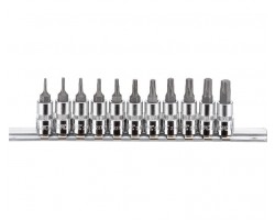 Набор головок с насадкой TORX T6-T40 1/4"; 11ед.