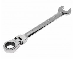 Ключ рожково-накидной шарнирный с трещоткой 19мм-foto2