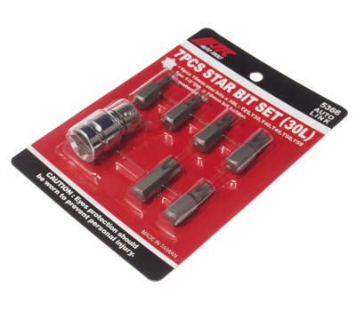 Набор бит 10мм TORX T25-T55 7ед. Набор бит 10мм TORX T25-T55 7ед.