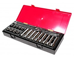 Набор инструмента TORX ключи E6-E24, головки 1/2"; E10-E24 24ед.
