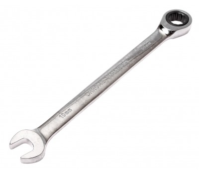 Ключ рожково-накидной с трещоткой 10мм