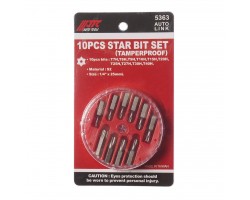 Набор бит 1/4"; TORX T7H-T40H с отверстием 10ед.