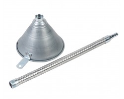 Воронка с гибким наконечником металлическая 370мм-foto3
