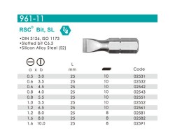 Бита шлицевая SL 3.5мм 1/4"; L=25мм 10шт. RSC тип-foto2