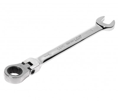 Ключ рожково-накидной шарнирный с трещоткой 13мм