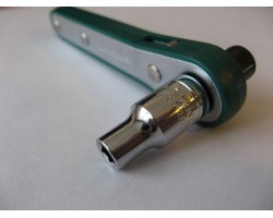 Трещотка двухсторонняя для бит 1/4"; и под головку 1/4"; с реверсом 100мм-foto3