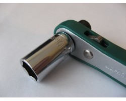 Трещотка двухсторонняя для бит 1/4"; и под головку 1/4"; с реверсом 100мм-foto2