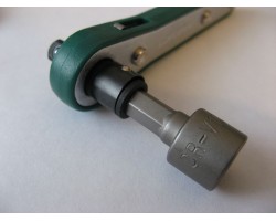 Трещотка двухсторонняя для бит 1/4"; и под головку 1/4"; с реверсом 100мм-foto4