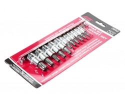 Набор головок с насадкой TORX Т10-Т60 с отвестием 1/4"; и 3/8"; 11ед.-foto2