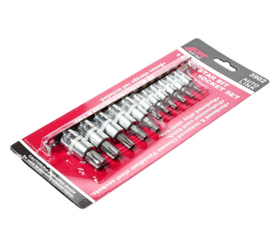 Набор головок с насадкой TORX Т10-Т60 с отвестием 1/4"; и 3/8"; 11ед.