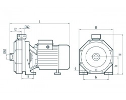Центробежный поверхностный насос Насосы+Оборудование 2CPm 60/AISI316 4348-foto3