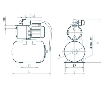 Насосная станция Насосы+Оборудование AUJS 110/50L 312026