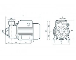 Вихревой поверхностный насос Насосы+Оборудование QB 60P 6007-foto3