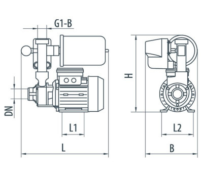 Насосная станция Насосы+Оборудование AUTPS60/1L mini 6733