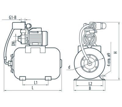 Насосная станция Насосы+Оборудование AUQB 70/24L 4785