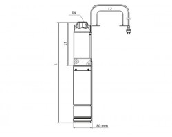 Скважинный насос Насосы+Оборудование 75 SWS 1.2-45-0.37 + кабель 40 м 9157-foto3