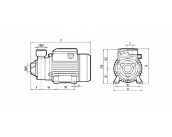 Вихревой поверхностный насос Насосы+Оборудование QB 50 10565-foto2