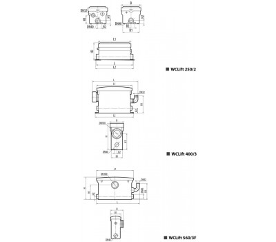 Канализационная установка Sprut WCLIFT 560/3F 6210