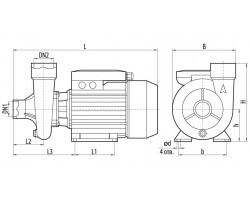 Центробежный поверхностный насос Насосы+Оборудование 2DK 20 112021-foto3