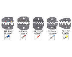 Щипці, обтиск конекторів + 5 плашок + знімач ізоляції-foto2