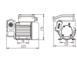 Насос перекачки ДТ VSO 60л/мин 220В (VS0160-220)-foto3