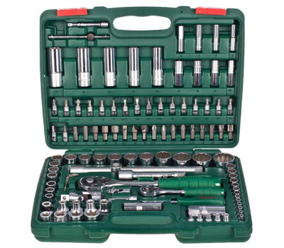 Набор торц. головок 1/4"DR4-14мм и 1/2"DR10-32 мм,108 предметов (12 гр.) (TK-108 R2) HANS