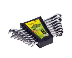 Набор ключей комбинированных трещоточных 8 предметов, 8-19мм. (НК-2071-8Р) ALLOID-foto3