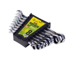 Набор ключей комбинированных трещоточных 8 предметов, 8-19мм. (НК-2071-8Р) ALLOID-foto4